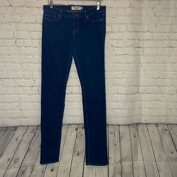 Abercrombie & Fitch Dark Blue Skinny Jeans - Picture 1 of 7